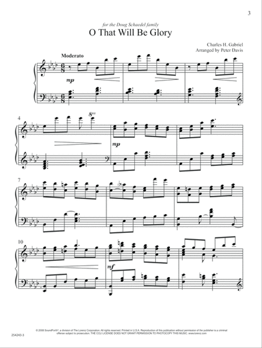 Songs of Glory (Digital Download) Piano Solo scores gallery preview page 4