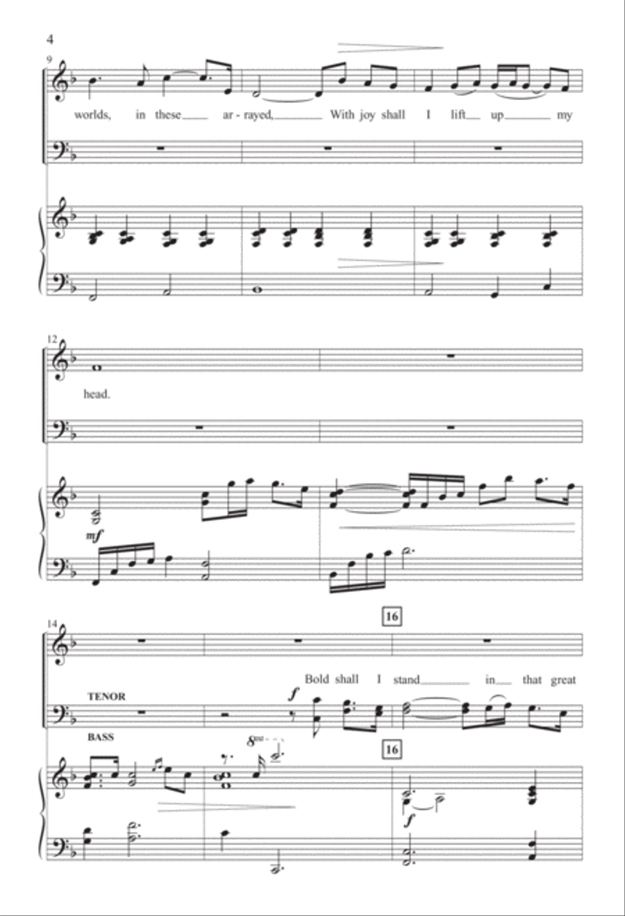 Jesus, Thy Blood and Righteousness (Digital Download) 4-Part scores gallery preview page 4