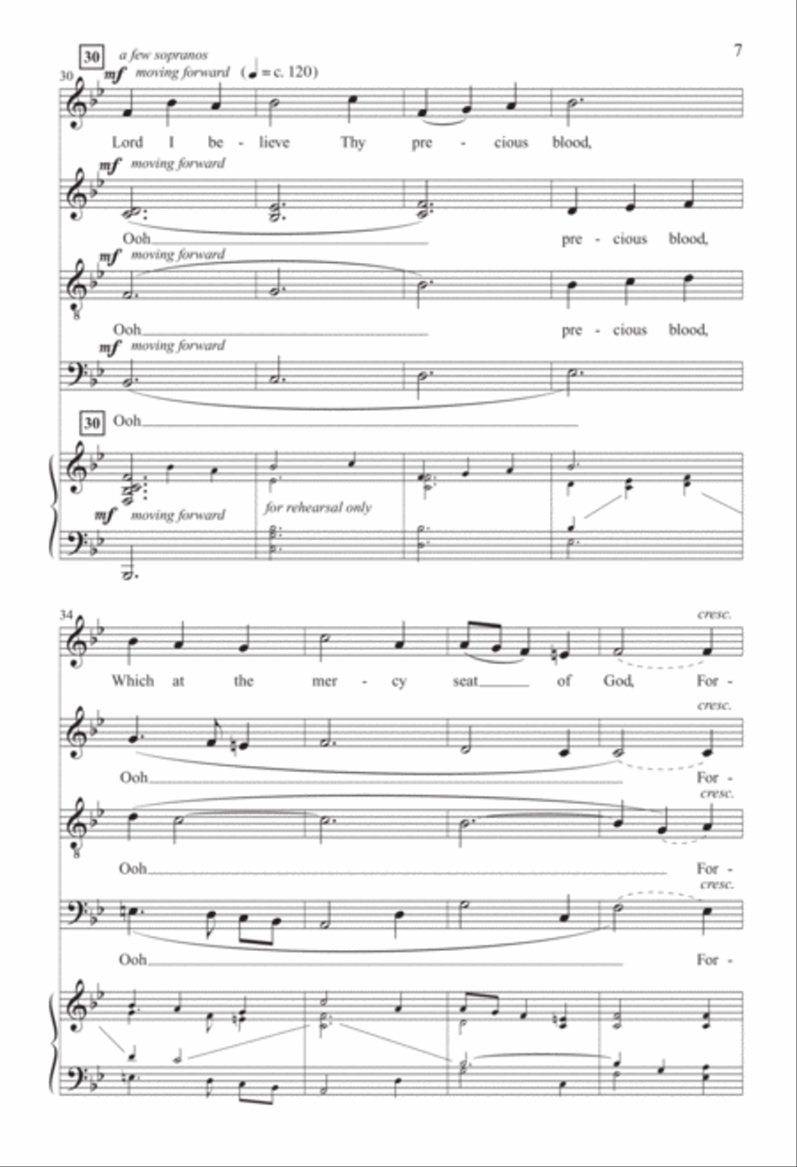 Jesus, Thy Blood and Righteousness (Digital Download) 4-Part scores gallery preview page 7