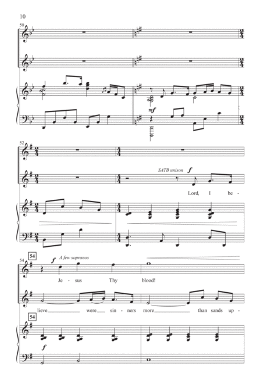 Jesus, Thy Blood and Righteousness (Digital Download) 4-Part scores gallery preview page 10