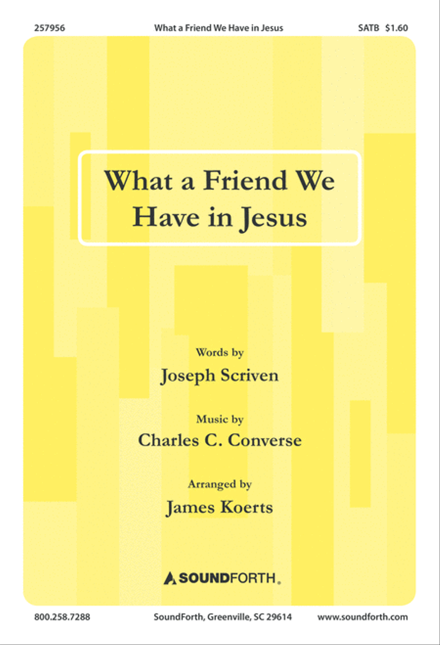 What a Friend We Have in Jesus (Digital Download) 4-Part scores gallery preview page 1