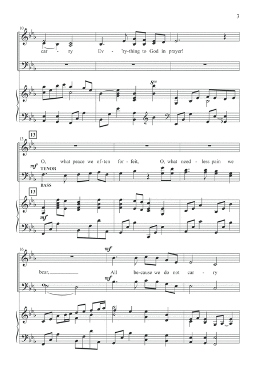 What a Friend We Have in Jesus (Digital Download) 4-Part scores gallery preview page 3