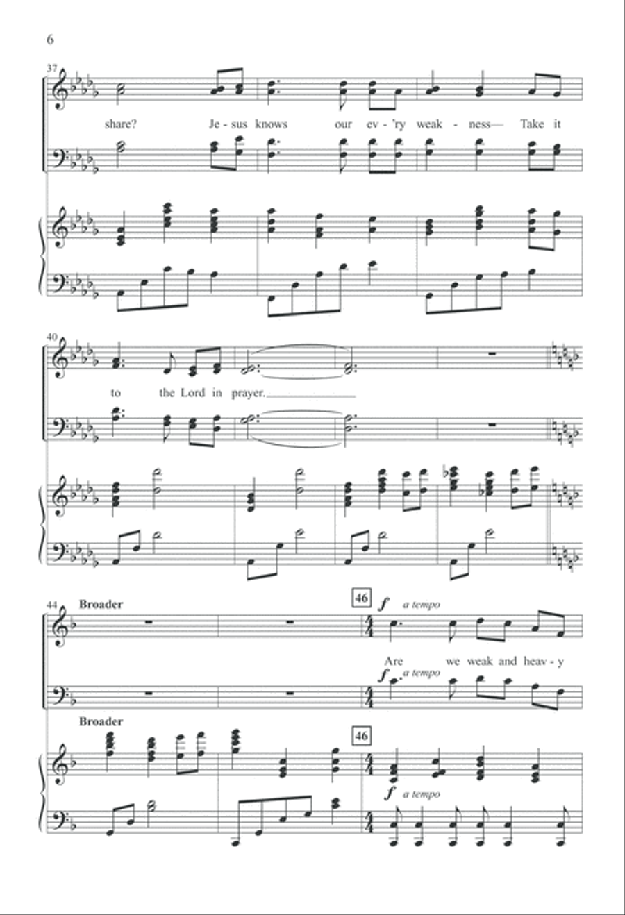 What a Friend We Have in Jesus (Digital Download) 4-Part scores gallery preview page 6