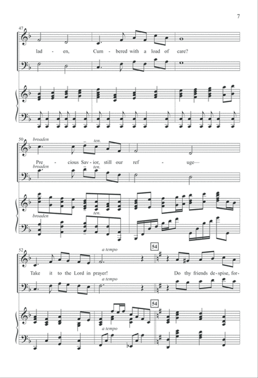 What a Friend We Have in Jesus (Digital Download) 4-Part scores gallery preview page 7