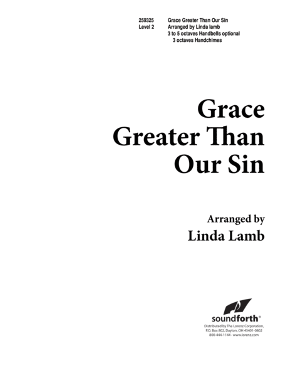 Grace Greater Than Our Sin 5-Octaves scores gallery preview page 1