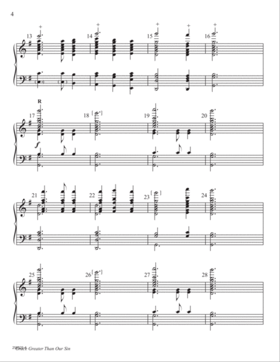 Grace Greater Than Our Sin 5-Octaves scores gallery preview page 4