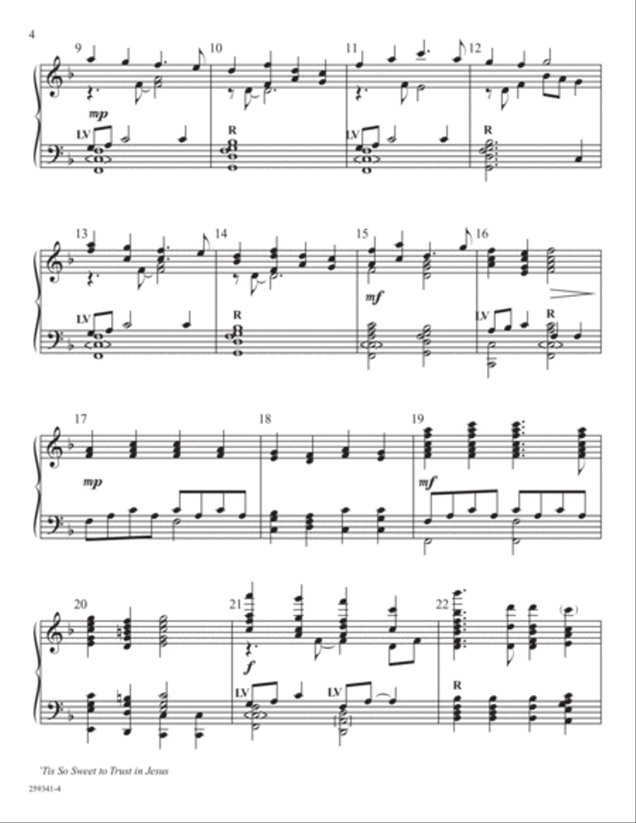 Meditation on 'Tis So Sweet to Trust in Jesus (Digital Download) 5-Octaves scores gallery preview page 4