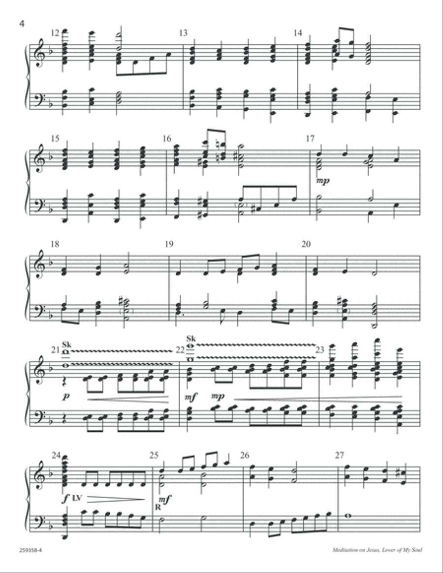 Meditation on Jesus, Lover of My Soul Choir scores gallery preview page 4