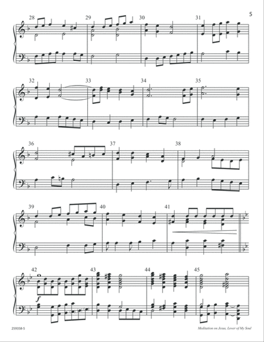 Meditation on Jesus, Lover of My Soul Choir scores gallery preview page 5