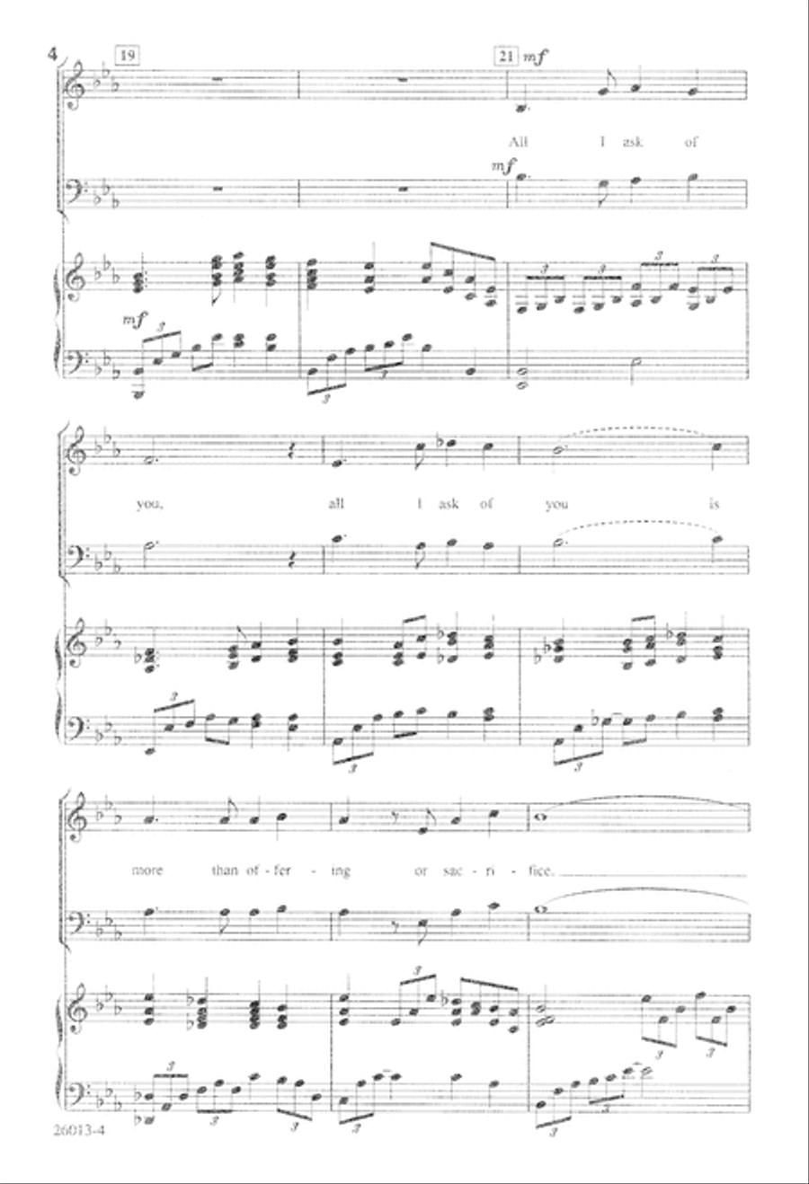 All I Ask of You (Digital Download) 4-Part scores gallery preview page 4