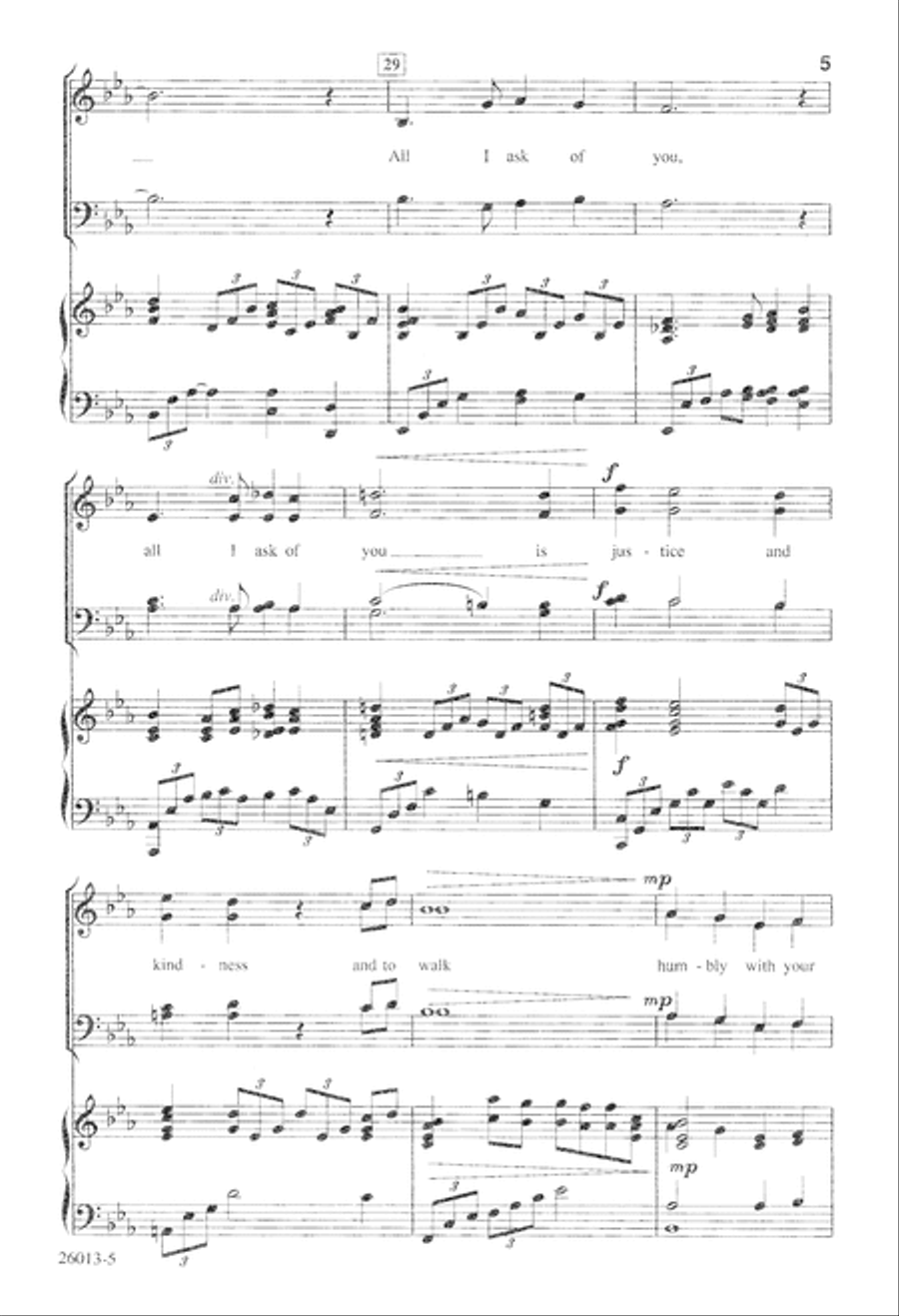 All I Ask of You (Digital Download) 4-Part scores gallery preview page 5