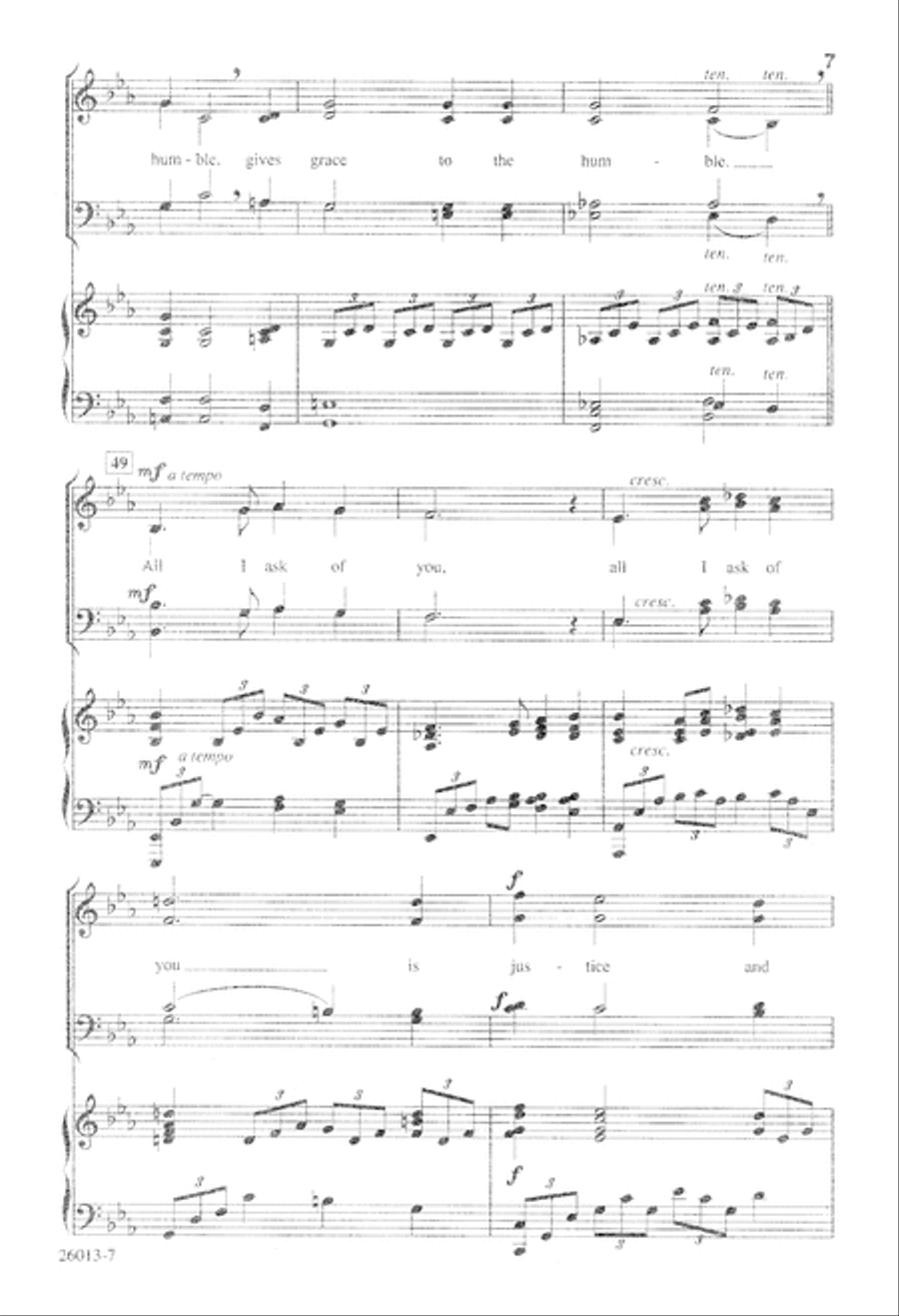 All I Ask of You (Digital Download) 4-Part scores gallery preview page 7