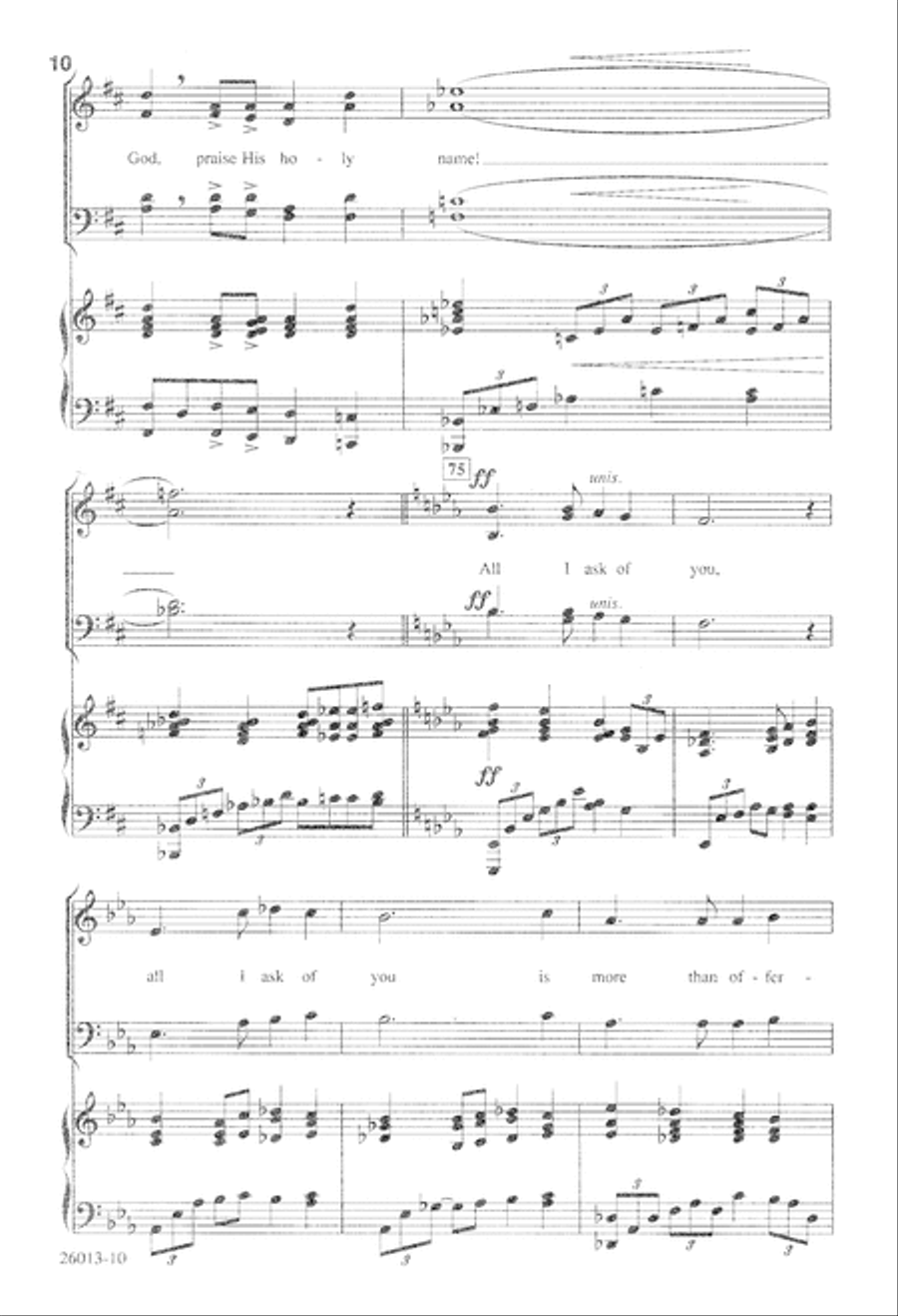All I Ask of You (Digital Download) 4-Part scores gallery preview page 10