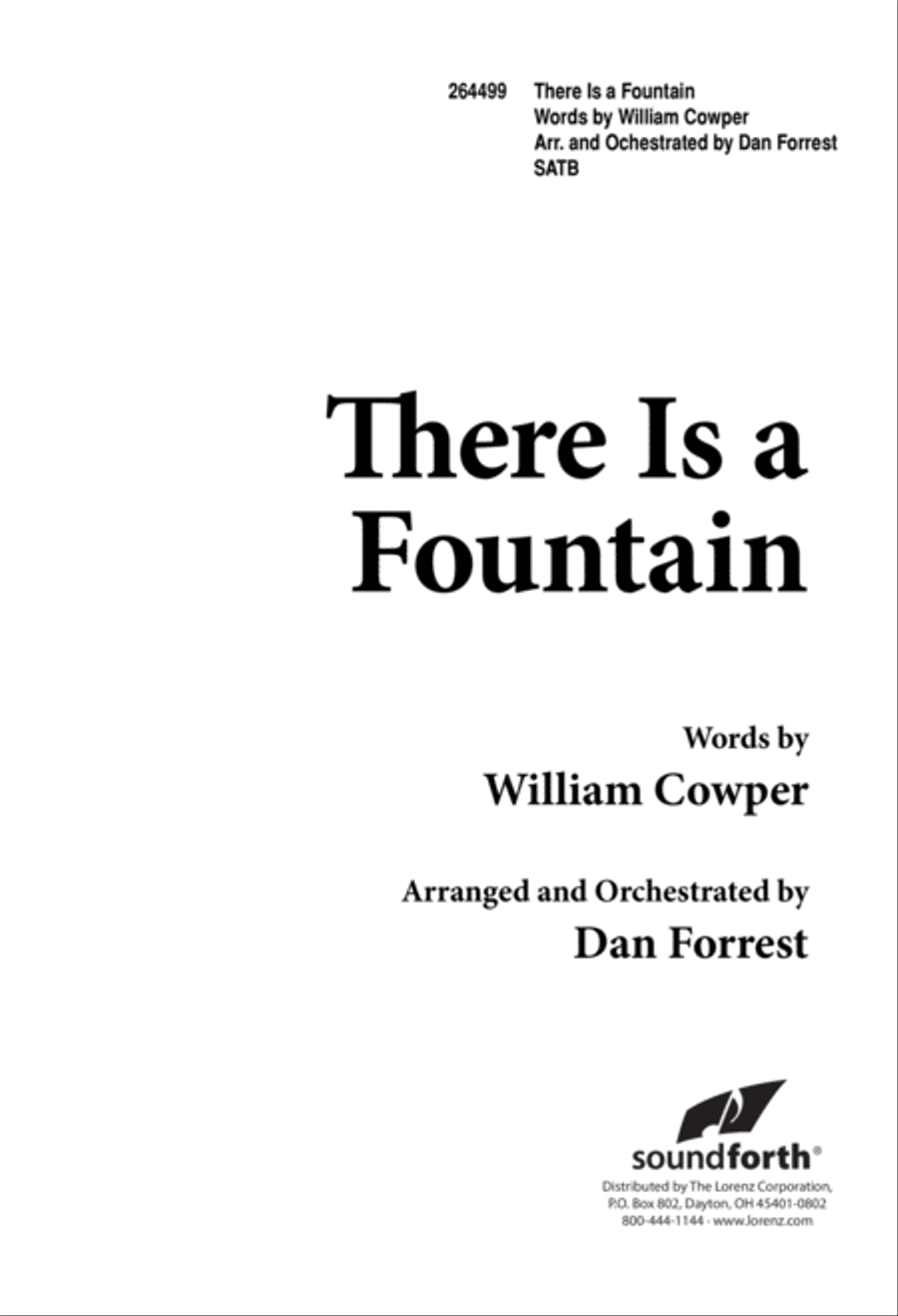 There Is a Fountain (Digital Download) 4-Part scores gallery preview page 1