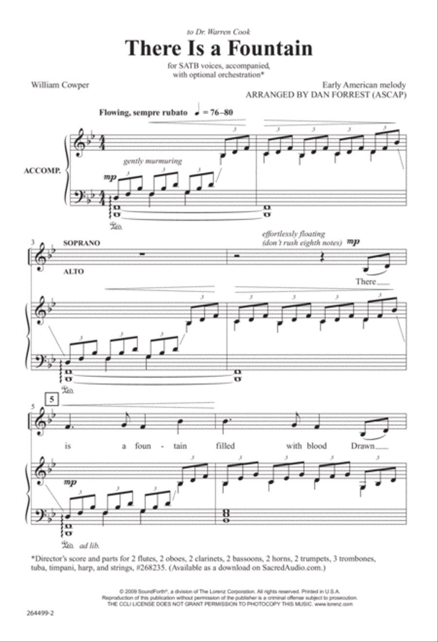 There Is a Fountain (Digital Download) 4-Part scores gallery preview page 2