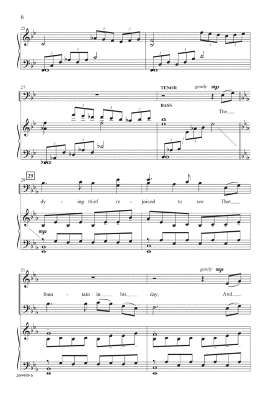 There Is a Fountain (Digital Download) 4-Part scores gallery preview page 6
