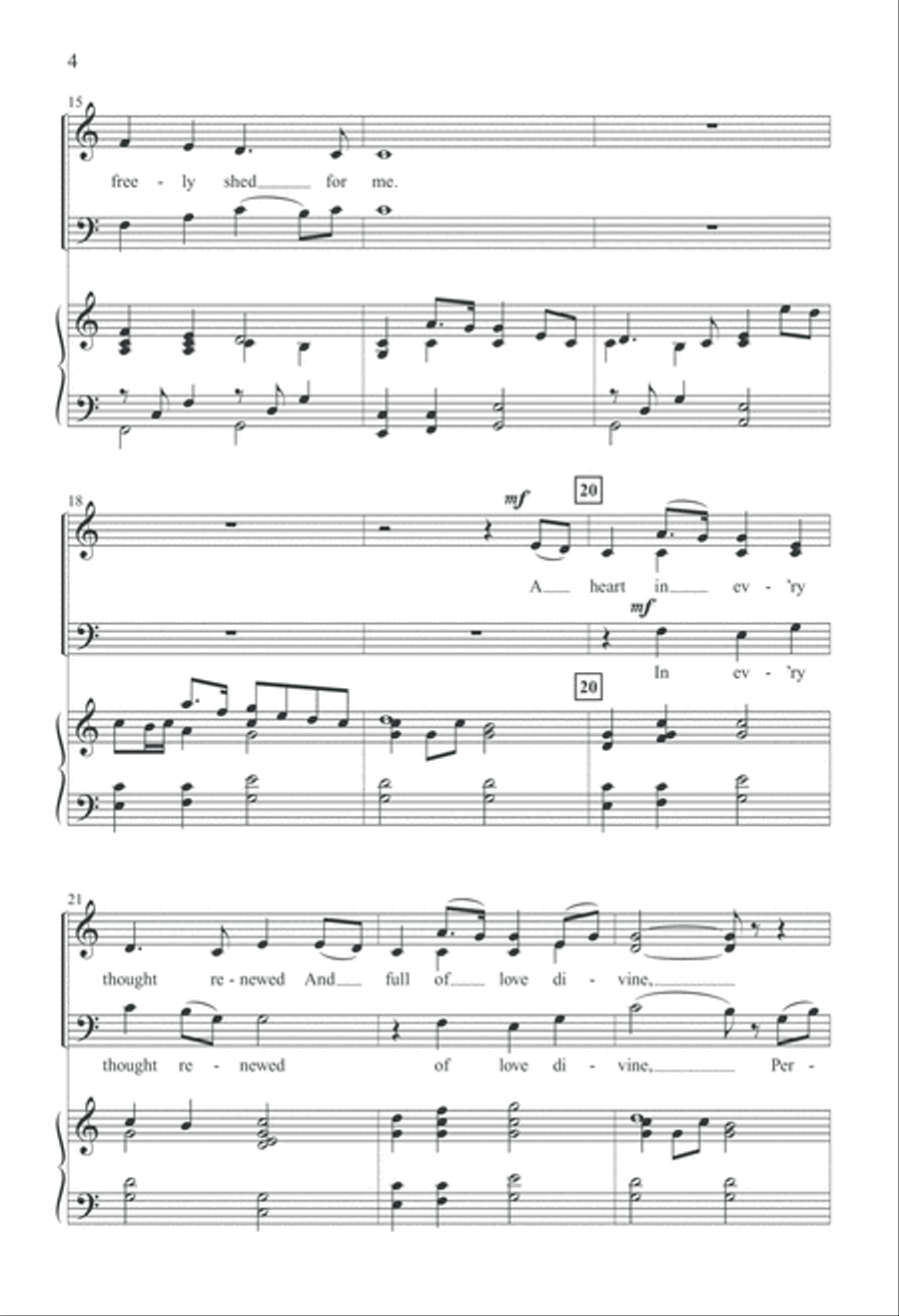O For a Heart To Praise My God (Digital Download) 4-Part scores gallery preview page 4