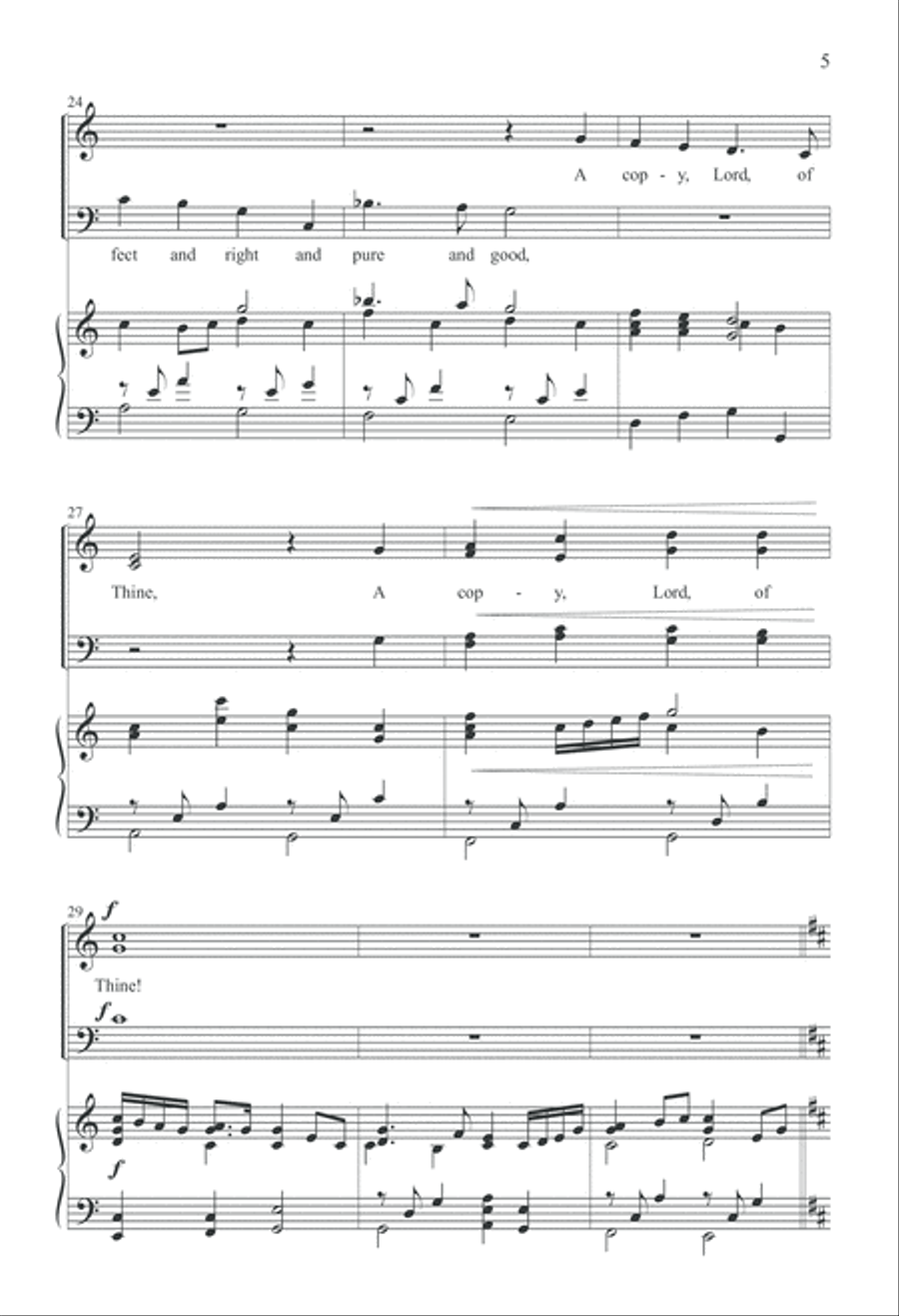O For a Heart To Praise My God (Digital Download) 4-Part scores gallery preview page 5