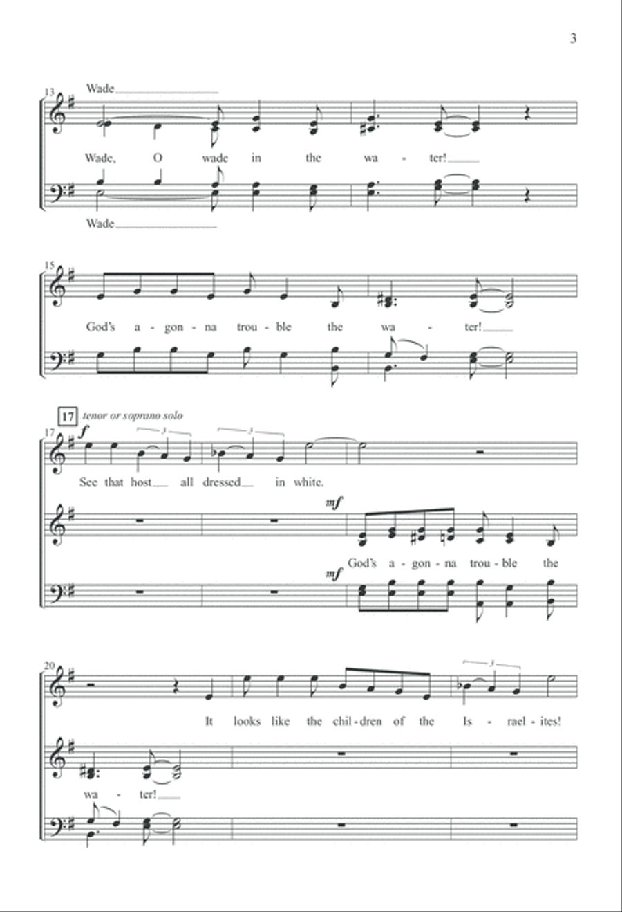 Wade in the Water (Digital Download) 4-Part scores gallery preview page 3
