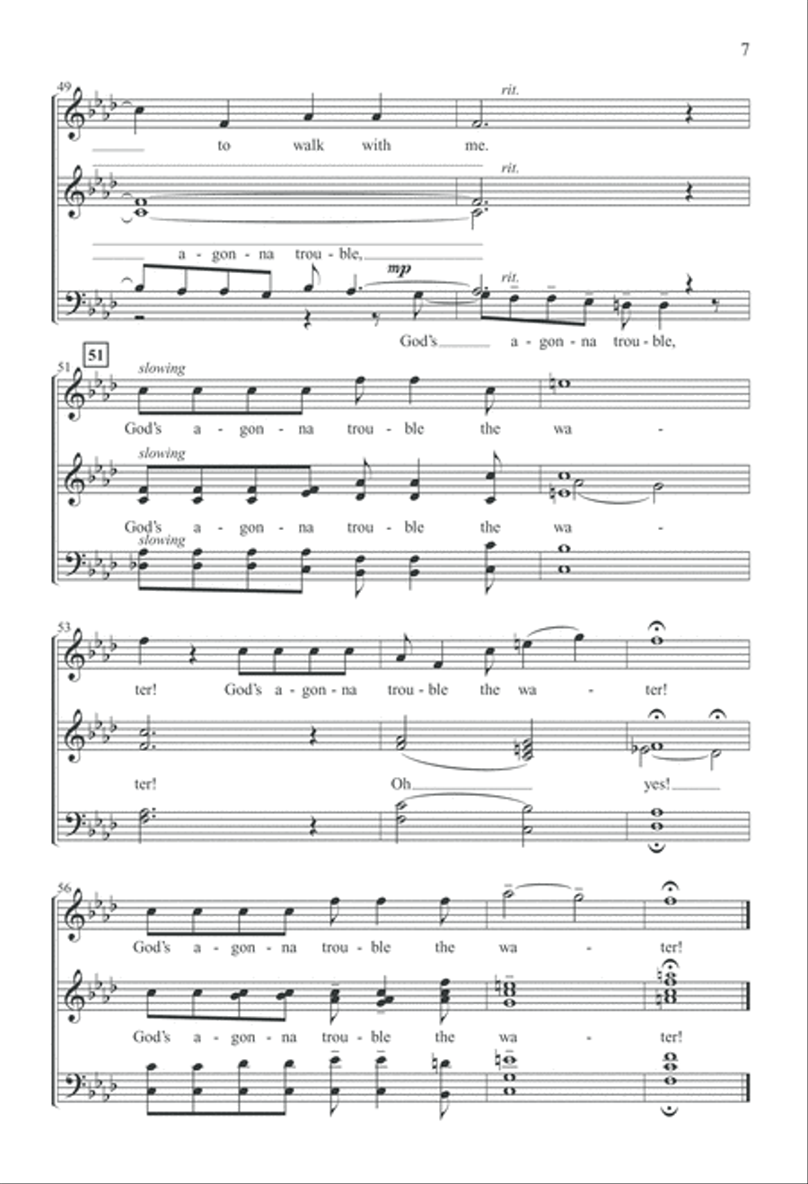 Wade in the Water (Digital Download) 4-Part scores gallery preview page 7