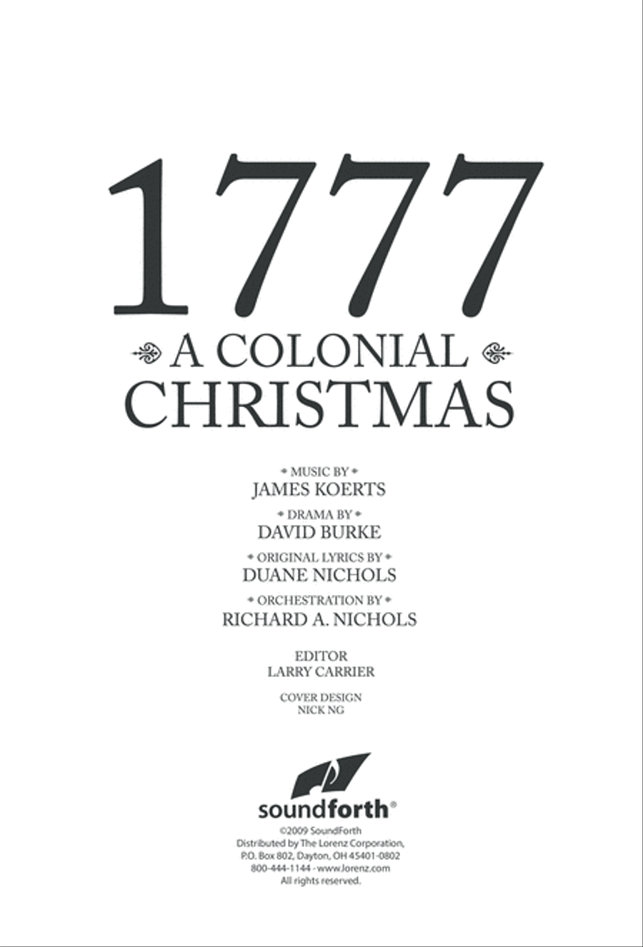 1777: A Colonial Christmas (Digital Download) 4-Part scores gallery preview page 2