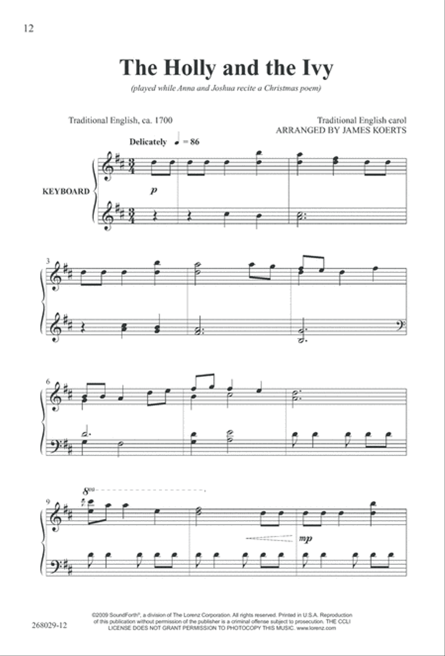 1777: A Colonial Christmas (Digital Download) 4-Part scores gallery preview page 17