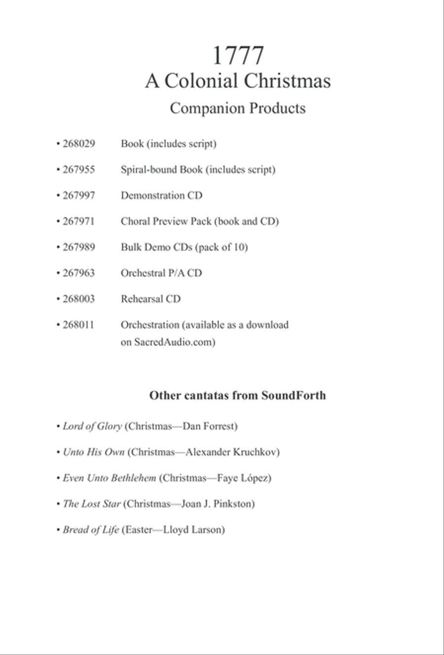 1777: A Colonial Christmas (Digital Download) 4-Part scores gallery preview page 4