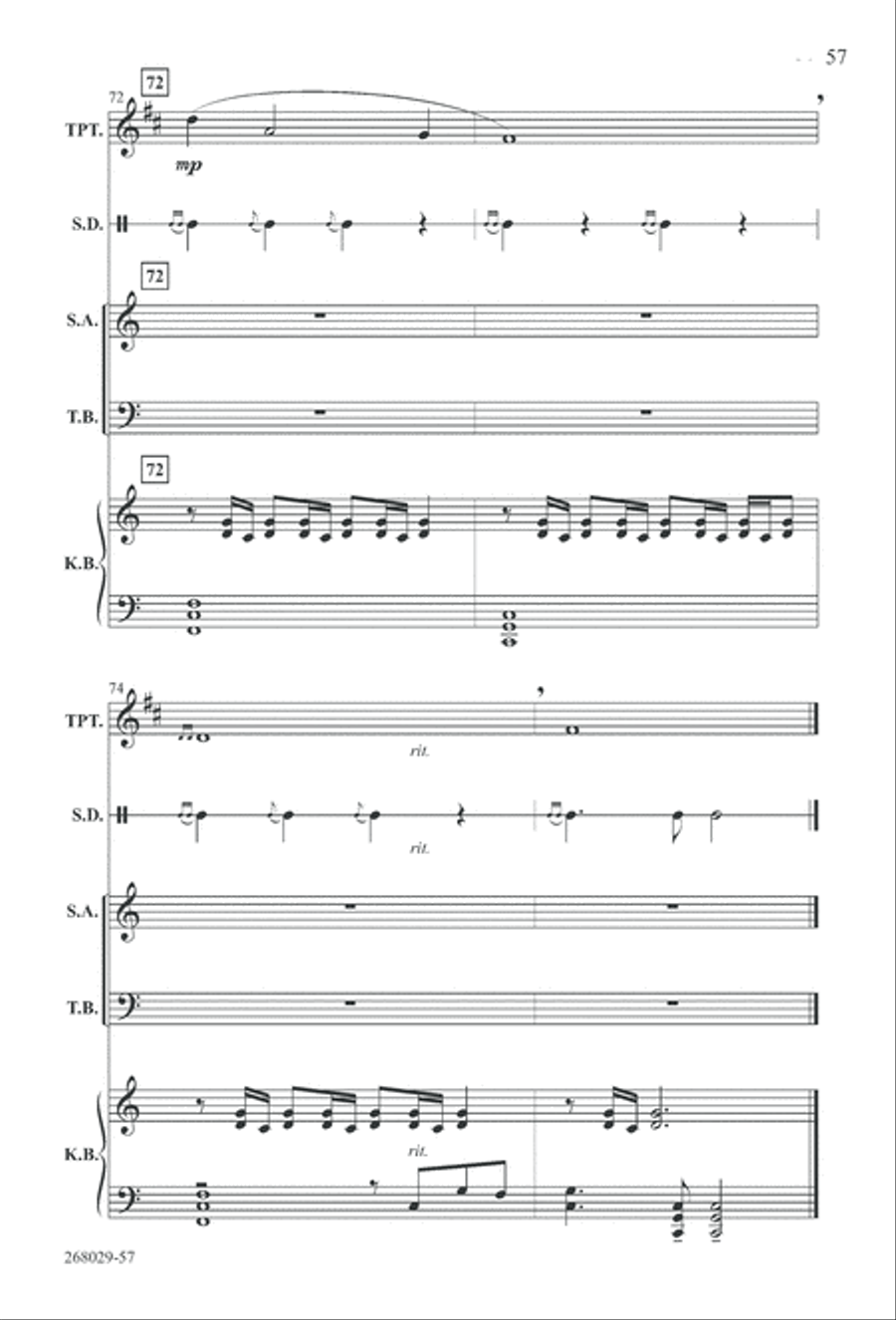 1777: A Colonial Christmas (Digital Download) 4-Part scores gallery preview page 62