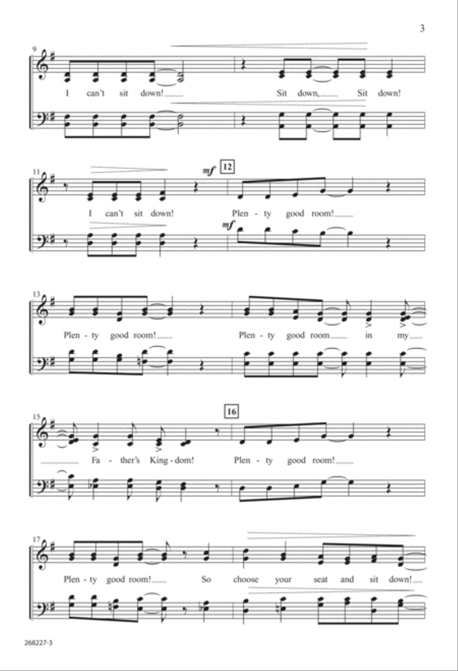 Plenty Good Room! (Digital Download) 4-Part scores gallery preview page 3