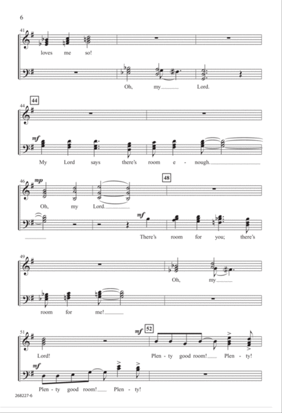 Plenty Good Room! (Digital Download) 4-Part scores gallery preview page 6