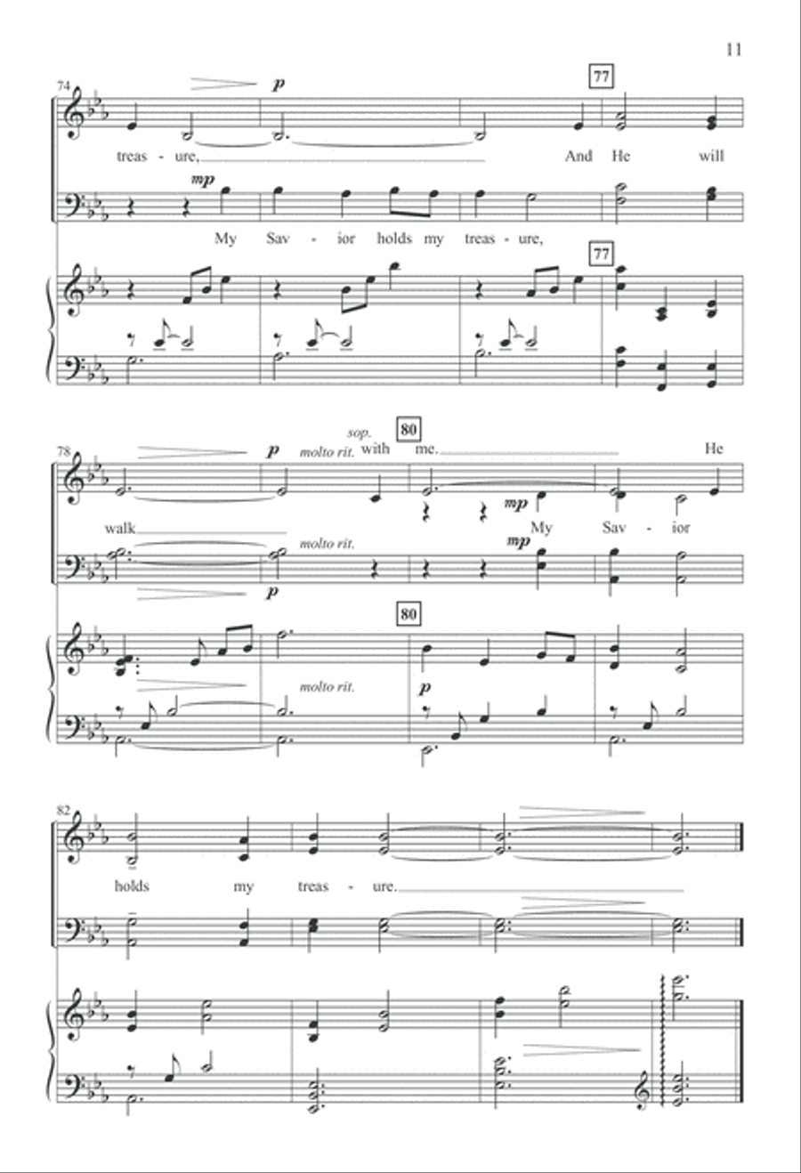 In Heavenly Love Abiding (Digital Download) 4-Part scores gallery preview page 11