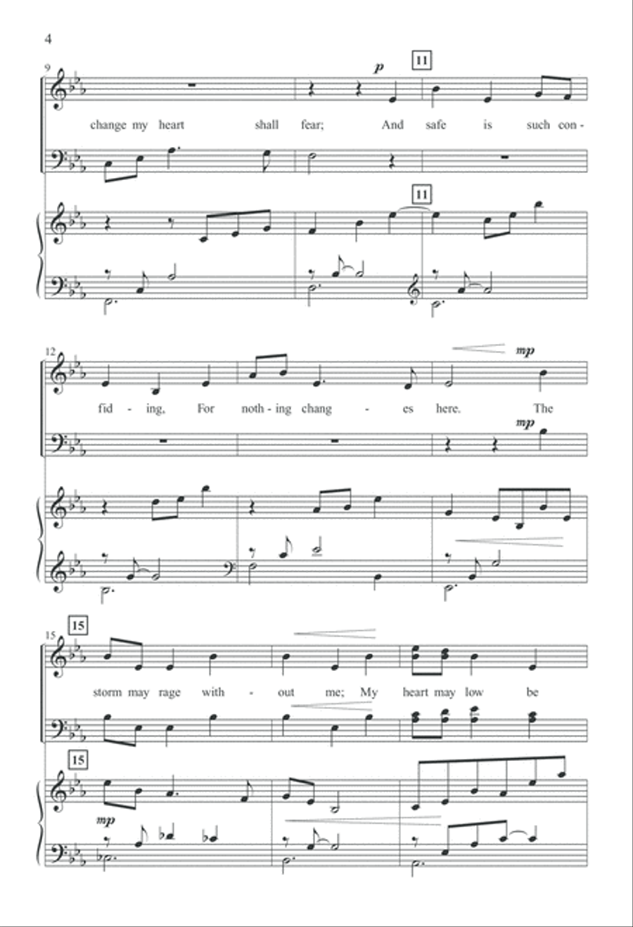 In Heavenly Love Abiding (Digital Download) 4-Part scores gallery preview page 4