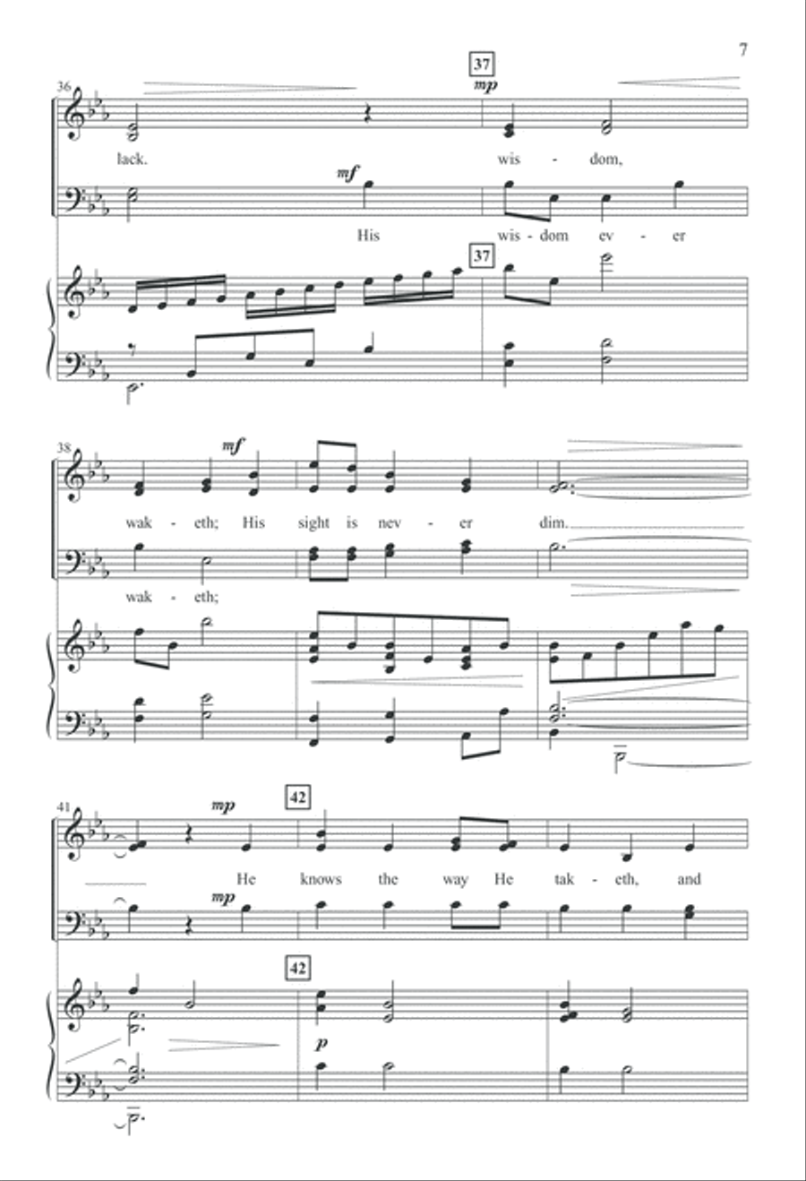 In Heavenly Love Abiding (Digital Download) 4-Part scores gallery preview page 7