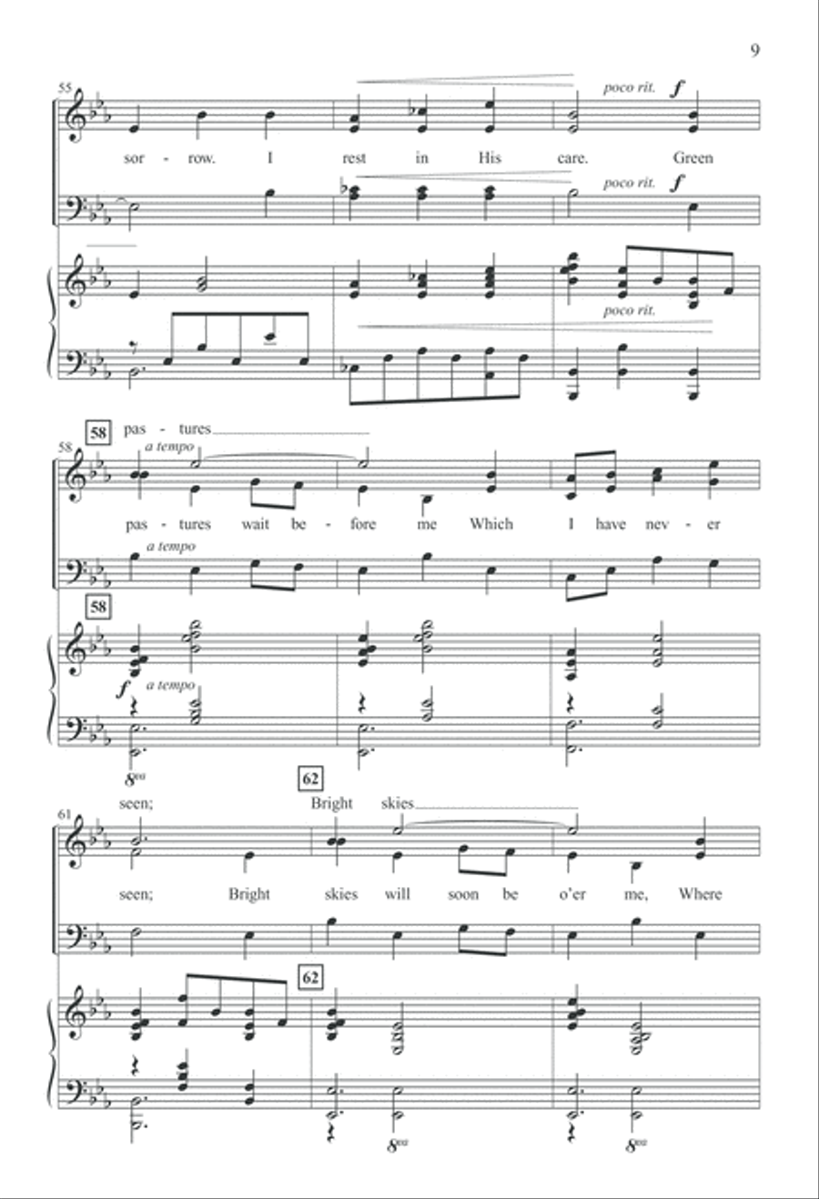 In Heavenly Love Abiding (Digital Download) 4-Part scores gallery preview page 9