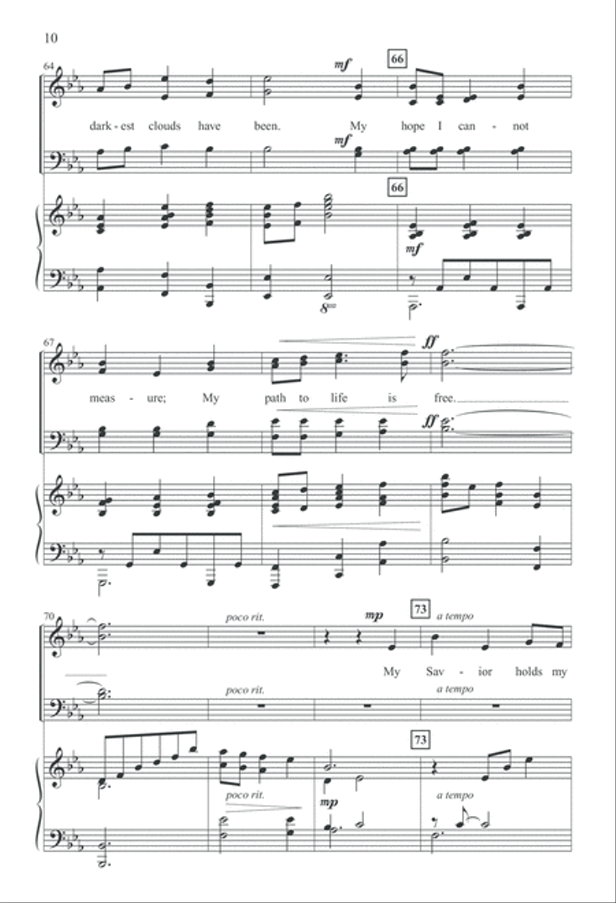 In Heavenly Love Abiding (Digital Download) 4-Part scores gallery preview page 10
