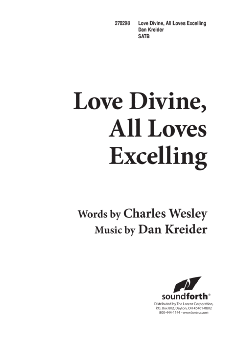Love Divine, All Loves Excelling (Digital Download) 4-Part scores gallery preview page 1