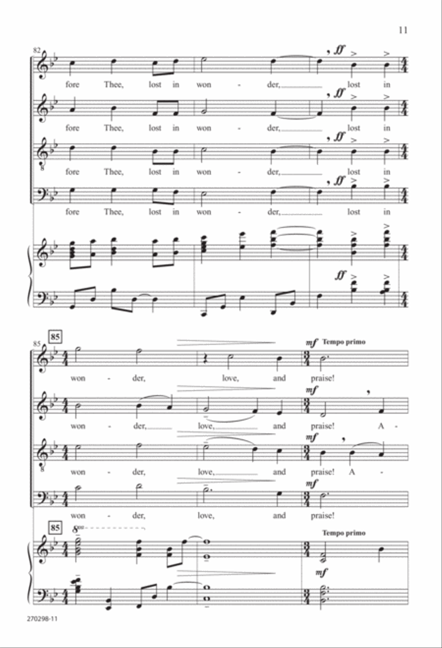 Love Divine, All Loves Excelling (Digital Download) 4-Part scores gallery preview page 11