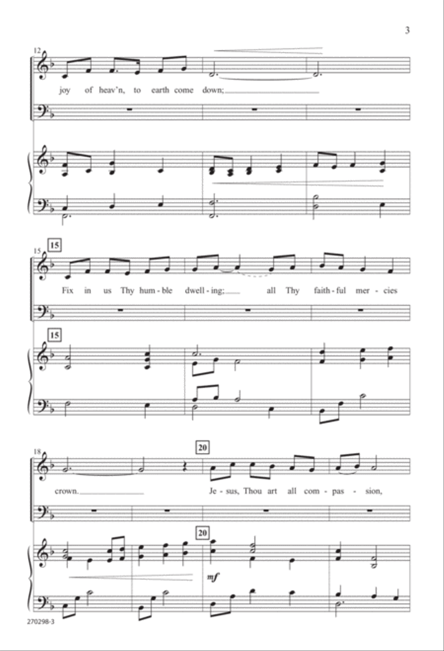 Love Divine, All Loves Excelling (Digital Download) 4-Part scores gallery preview page 3