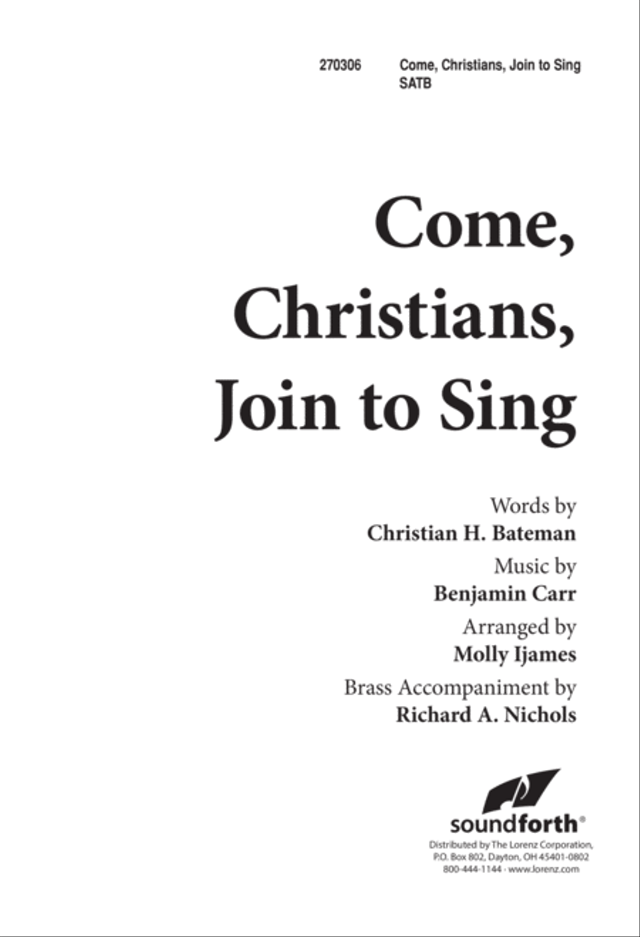 Come, Christians, Join to Sing (Digital Download) 4-Part scores gallery preview page 1