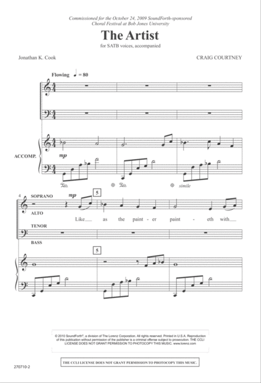 The Artist (Digital Download) 4-Part scores gallery preview page 2