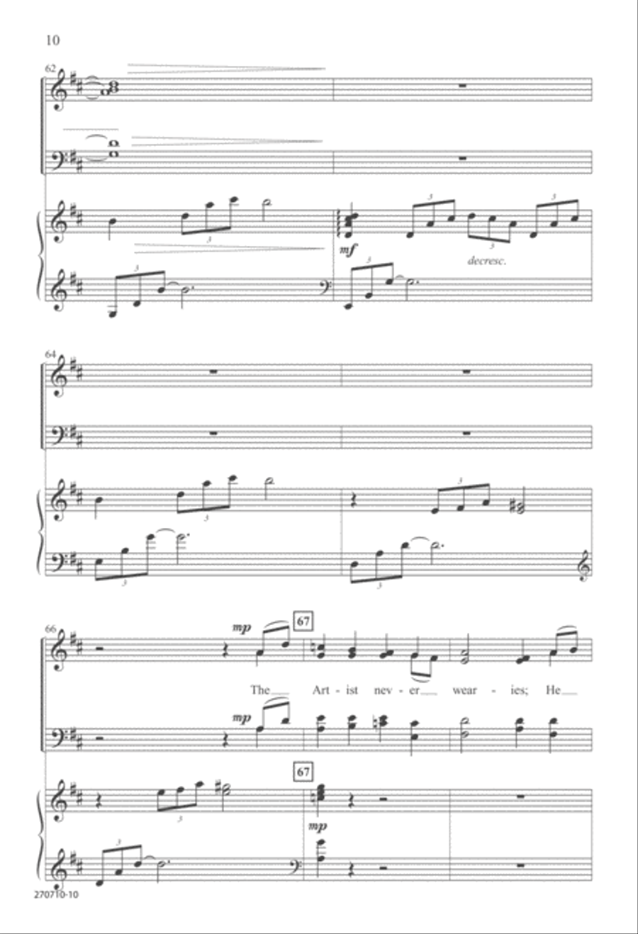 The Artist (Digital Download) 4-Part scores gallery preview page 10