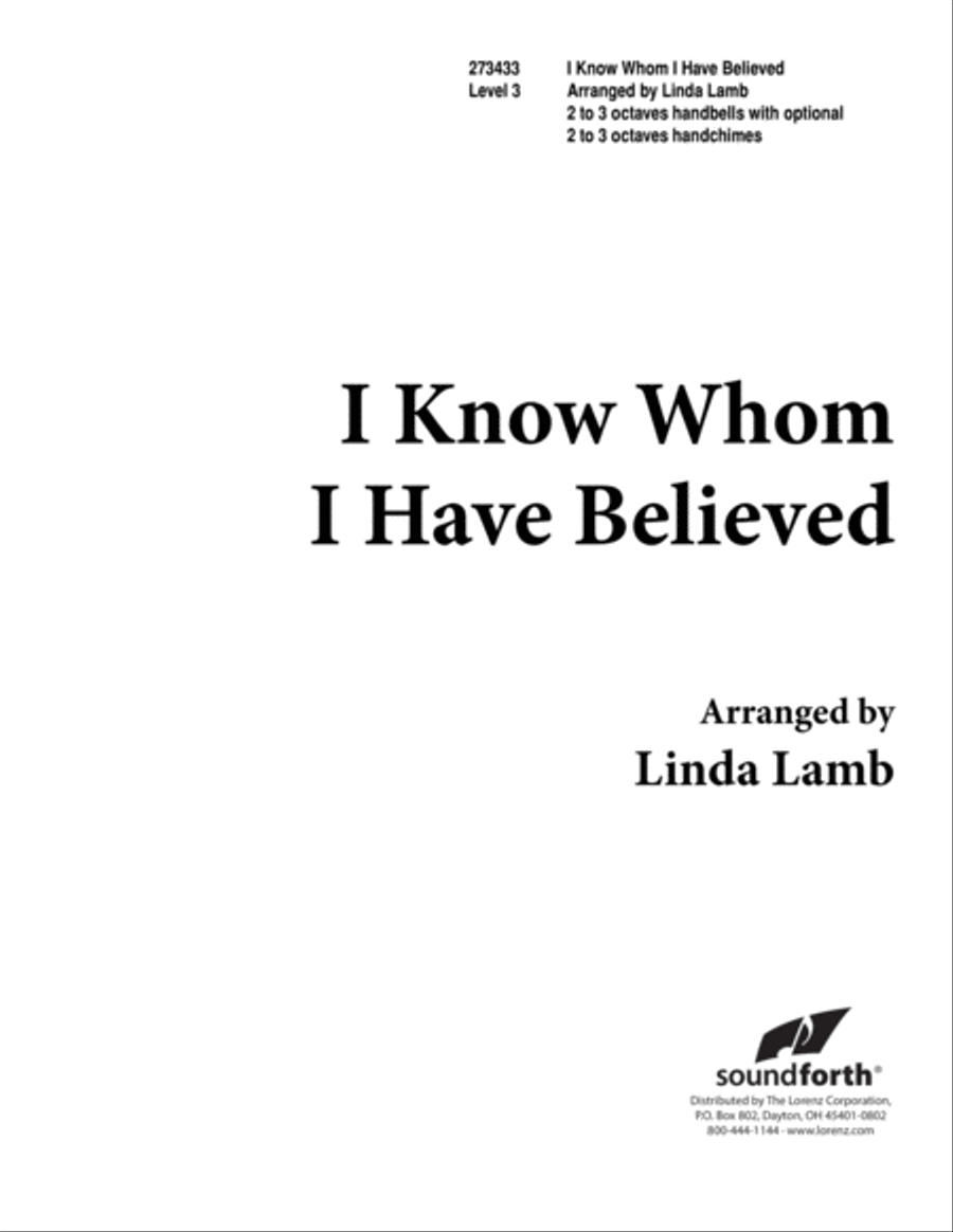 I Know Whom I Have Believed 3-Octaves scores gallery preview page 1