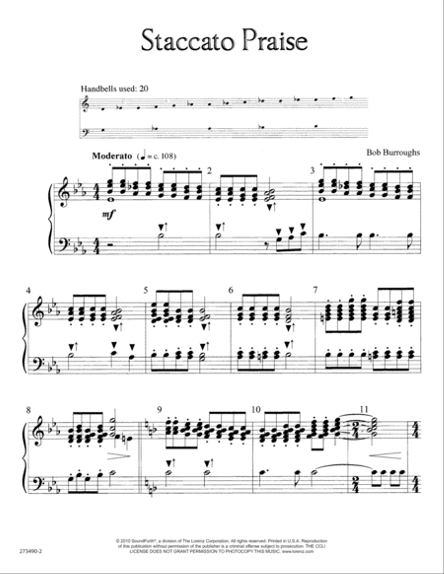 Staccato Praise Staccato Praise 2-Octaves scores gallery preview page 2
