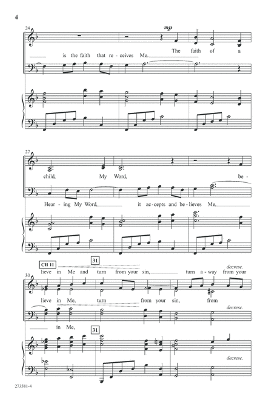 In His Hands (Digital Download) 4-Part scores gallery preview page 17