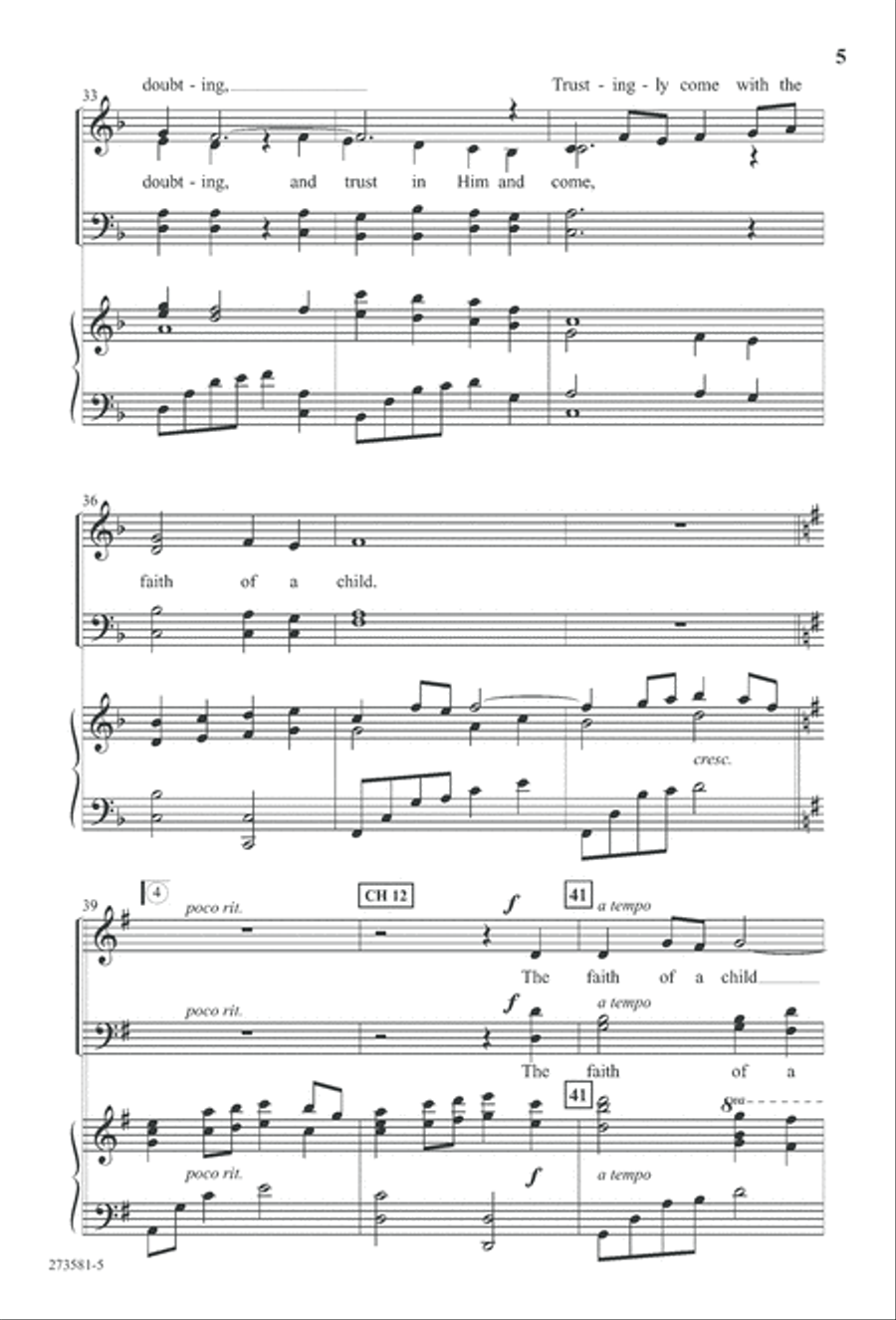 In His Hands (Digital Download) 4-Part scores gallery preview page 18