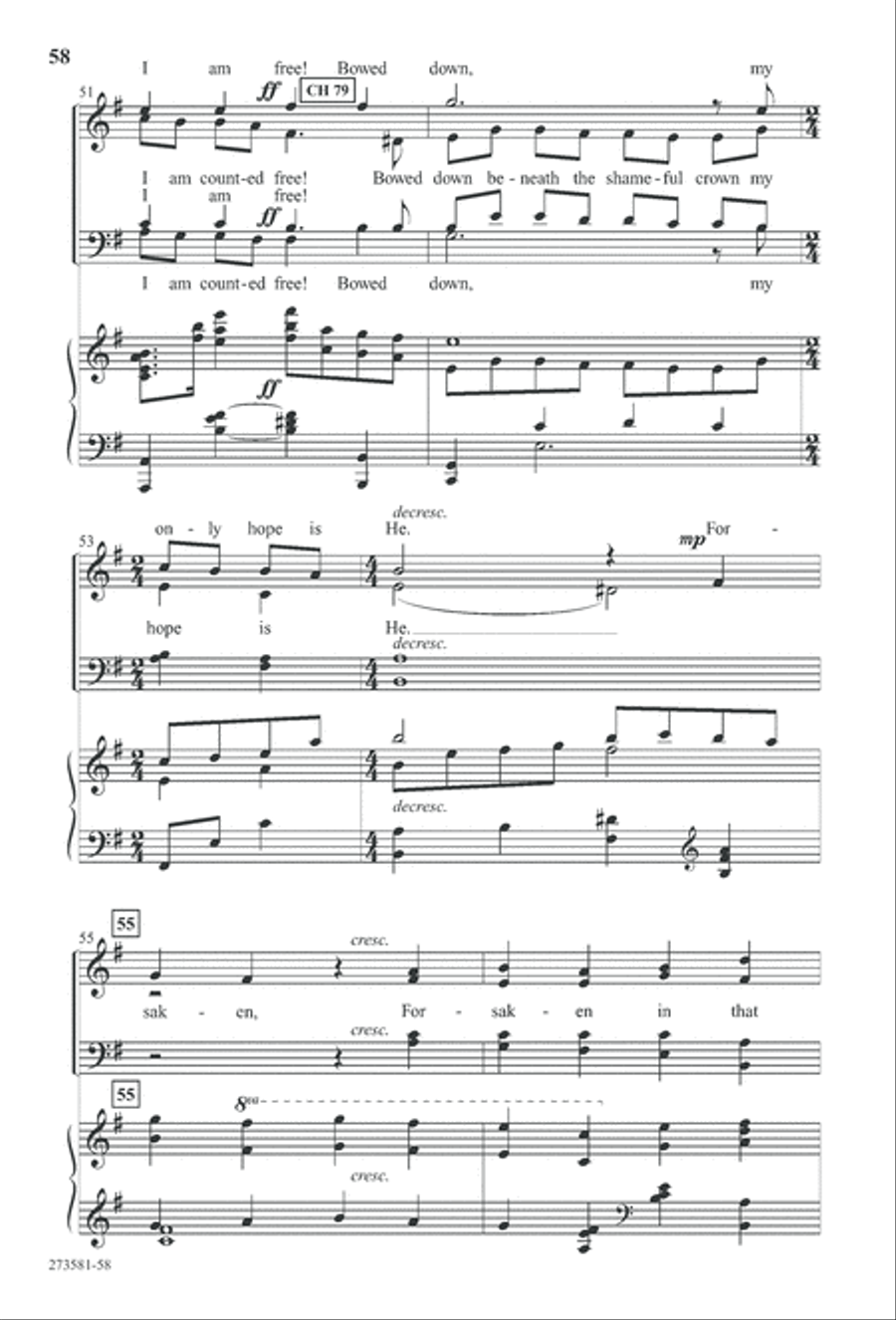 In His Hands (Digital Download) 4-Part scores gallery preview page 71