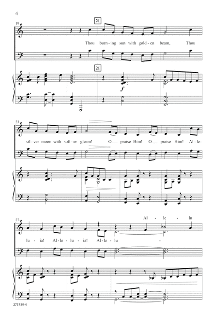 All Creatures of Our God and King (Digital Download) 4-Part scores gallery preview page 4
