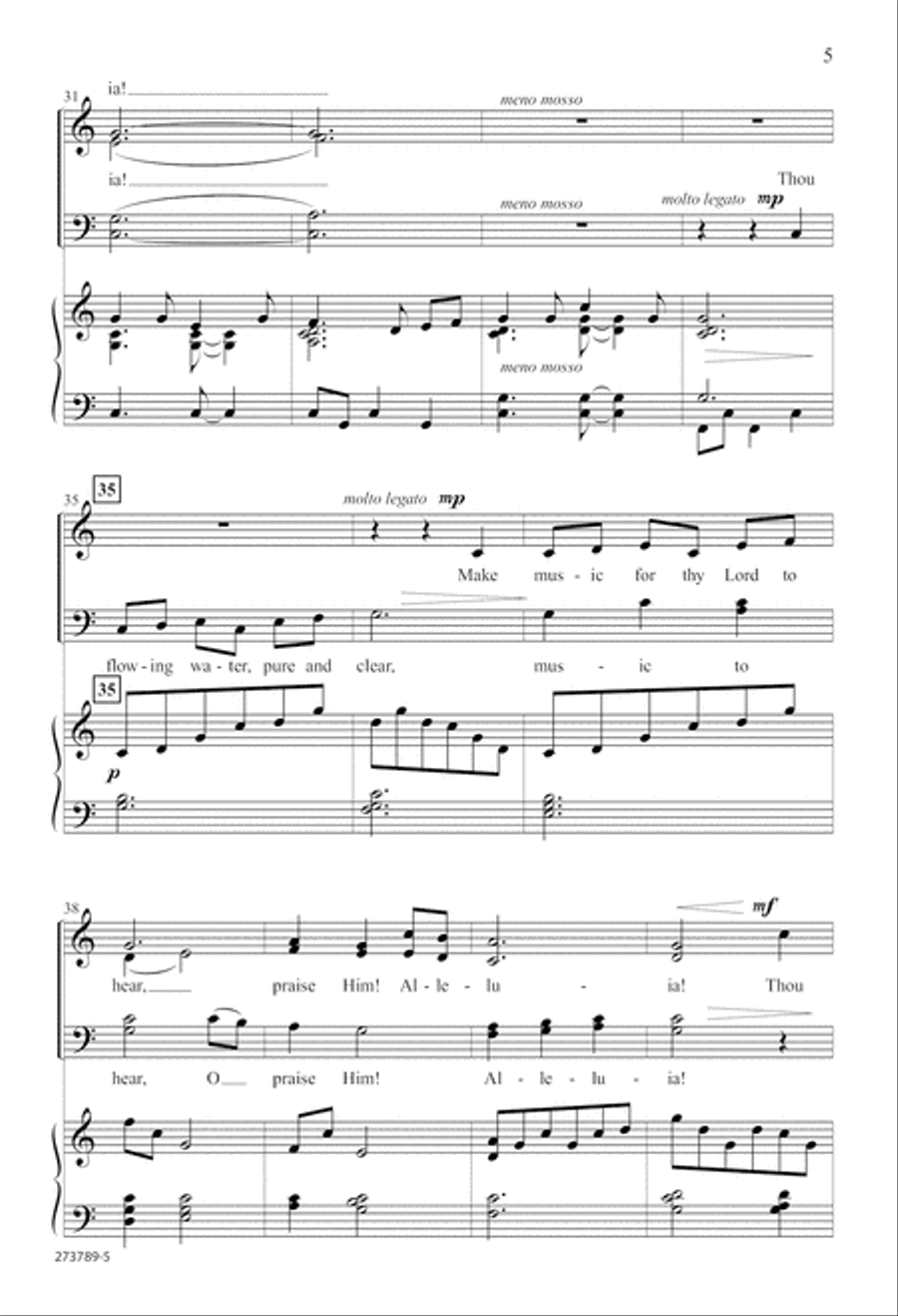 All Creatures of Our God and King (Digital Download) 4-Part scores gallery preview page 5