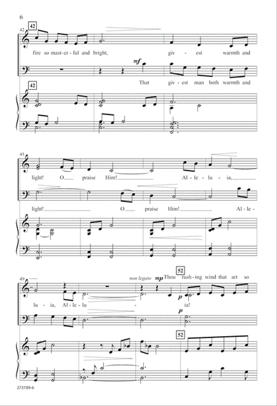 All Creatures of Our God and King (Digital Download) 4-Part scores gallery preview page 6