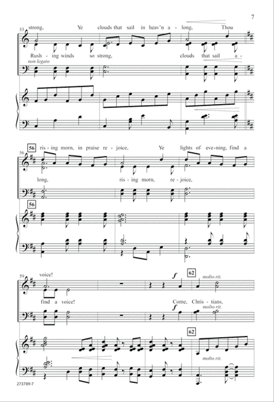 All Creatures of Our God and King (Digital Download) 4-Part scores gallery preview page 7